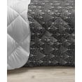 thumbnail image 3 of Abstract Down Alternative Comforter, Nested Outlines of Geometric Tribal Rhombus Like Pattern, Microfiber Quilt for All Season, 5 Sizes, Eggshell and Seal Brown, by Ambesonne, 3 of 3