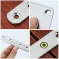 thumbnail image 1 of Código de ángulo de pieza recta de acero inoxidable, conector de muebles plano y recto de múltiples especificaciones, código de ángulo de una palabra, 1 of 4
