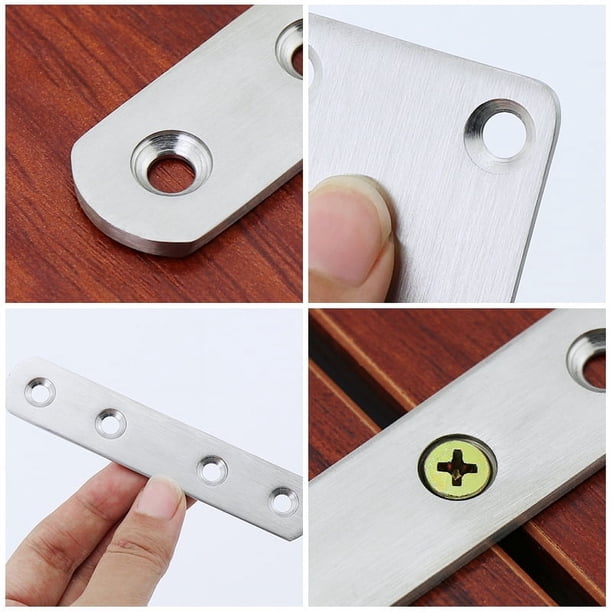 Código de ángulo de pieza recta de acero inoxidable, conector de muebles plano y recto de múltiples especificaciones, código de ángulo de una palabra