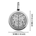 thumbnail image 2 of Stainless Steel Seal of Archangel Uriel Round Medallion Pendant Necklace, 2 of 3