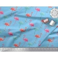 thumbnail image 3 of Soimoi Moss Tissu Georgette Imprimé Flamant Rose pour Couture, Largeur 42 Pouces, 3 of 3