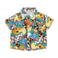 thumbnail image 2 of Robe à Manches Courtes, Mode Décontractée pour Garçons, Hauts à Manches Courtes, Col Rabattu, Ensemble de Shorts Unis, 2 of 6
