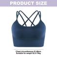 thumbnail image 2 of Ropa interior deportiva con espalda en diagonal para mujer, correas acolchadas, soporte medio, ropa interior de yoga adecuada para yoga fitness, adecuada para circunferencia del pecho inferior de 81, 2 of 5