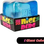 NeeDoh Niceberg - Sensory Squeeze Toy with Super Solid Squish - Giant 3.25" Blue Nice Cube (Pack of 1)