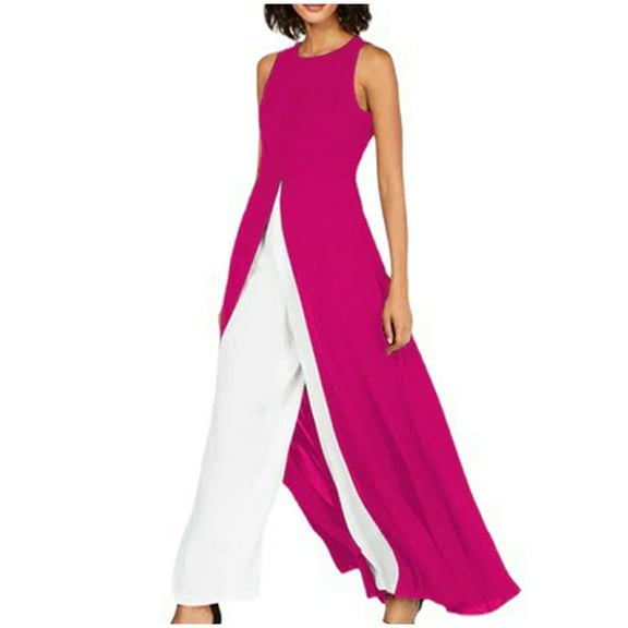 Babysbule Womens Tops Sets Blouse Women's Summer Printed Loose Casual High Waist Strap Waist Dress Fall Saving