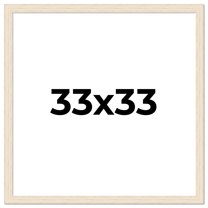 33x33 Frame White Real Wood Picture Frame Width 1.5 inches | Interior Frame Depth 0.5 inches | Barn