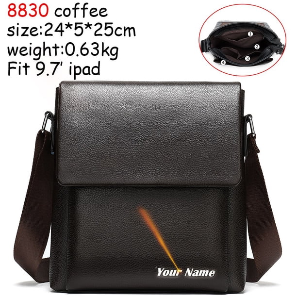 MVA-Bolso de hombro de piel de vaca para hombre, bandolera Vintage para marido, de negocios, 7,9 pulgadas, nuevo pedido, 601 Fivean unisex