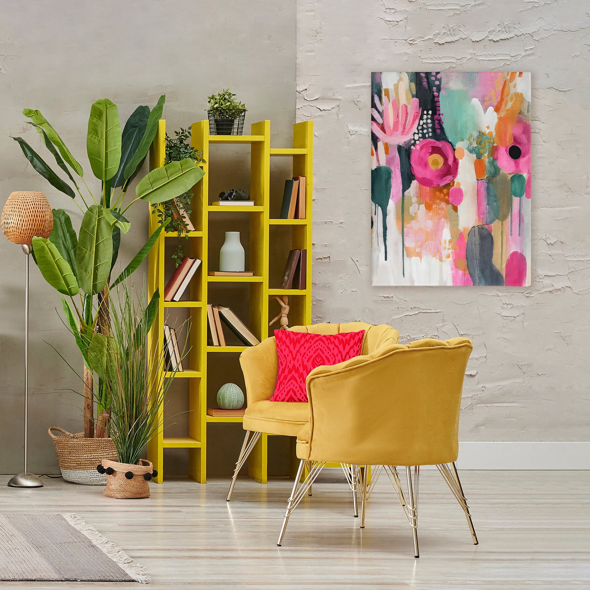 Stupell Industries Dripping Blooms Cascade Canvas Wall Art, design by Riley B