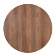thumbnail image 6 of Round Coffee Table Kitchen Dining Table Modern Leisure Tea Table Office Conference Pedestal Desk Computer Study Desk, Brown, 6 of 7
