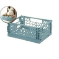 thumbnail image 1 of Dvruxg Crates for Storage, Storage Crates Plastic Stackable, Foldable Crate for Office Home Kitchen Bedroom Bathroom(Blue), 1 of 5