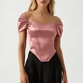 thumbnail image 2 of Hauts Tube d'Été pour Femmes Mode Aguichant Design Sans Bretelles Décontracté Confortable Extensible Tenues Tendance avec Jupes en Jean, 2 of 5
