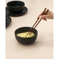 thumbnail image 6 of JoyJolt Mesa 6pc Stoneware Soup Bowl set - Matte Black, 6 of 9