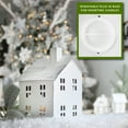 thumbnail image 2 of White Christmas Village Collection #1 Tin Houses, Set of 3 for Tea Lights, 2 of 10