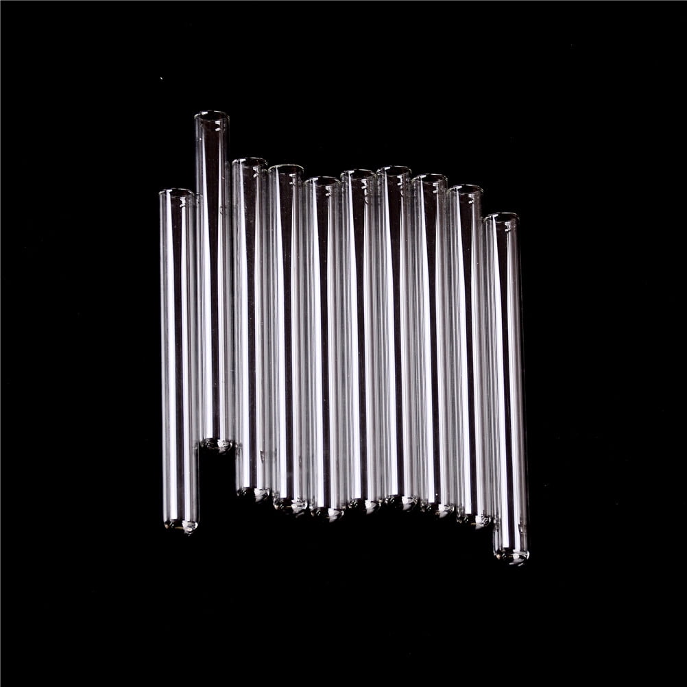 10Pcs 100 mm Pyrex Glass Blowing Tubes 4 Inch Long Thick Wall Test Tube
