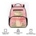 thumbnail image 6 of Jeiento Frog 13.5 Inch Kids Lightweight Preschool Backpack for Toddler Girls, Mushroom School Bag for 2-5 Year Old, 5 Compartment Bookbag, Pink, 6 of 7