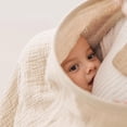 thumbnail image 3 of Breathable 100% Cotton Muslin Nursing Cover – Breastfeeding Privacy Apron with Arch Neckline, Versatile Stroller Cover & Multi-Use Baby Shower Gift, 3 of 7