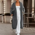 thumbnail image 2 of Women's Loose Zippered Long Cardigan Sweatershirt Jacket, 2 of 2