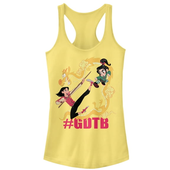 Junior's Ralph Breaks the Internet Means Business  Racerback Tank Top Banana Medium