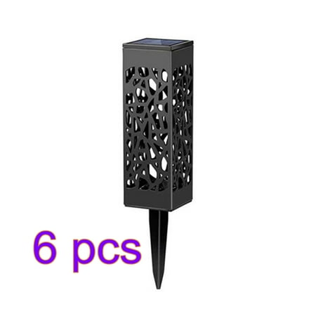 

6PCS Solar Light Hollow Outdoor Lawn Light Wireless Garden Landscape Lighting Decoration White Light