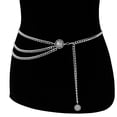thumbnail image 1 of Cinturón de joyería corp Yinane Cintura de la cadena de la borla Plata, 1 of 8