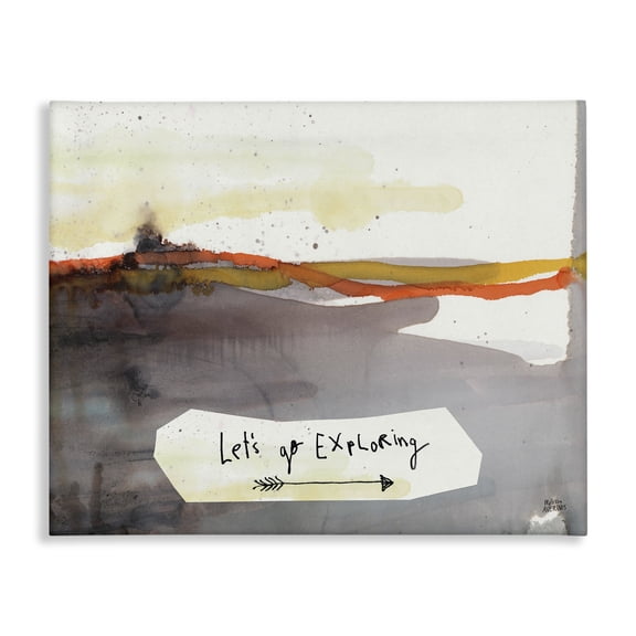 Stupell Industries Modern Lets Go Exploring Painterly Landscape Canvas Art, 20 x 16, by Melissa Averinos