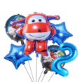 thumbnail image 1 of Superalas decoración de fiesta de cumpleaños para niño, plato desechable, película de aluminio Jett, globo, avión Jet de dibujos animados, suministros de baño para bebé, 1 of 4