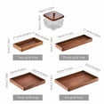 thumbnail image 4 of Snack Serving Tray with 2 Glass Bowls and Walnut Wood Lids, Brown Organizer for Coffee Table, 4 of 7