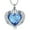 Always-Blue, variant on Red Cardinal /Wings Heart Shape Urn Necklace for Ashes Keepsake Memorial Crystal Heart Urn Locket for Human/Pet Cremation Jewelry