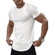 thumbnail image 1 of Camiseta Blanca Ajustada de Corte Slim Muscle Hip Hop para Hombre JMIERR, 1 of 9