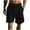 Black, variant on BLCHUNen Mens Casual Shorts Cotton Linen Breathable Drawstring Elastic Beach Shorts with Pockets