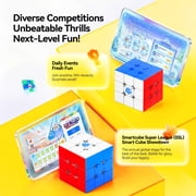 Gan I Carry 4, Smart Speed Cube 3x3 Magnetic, Connected Electronic Bluetooth Magic Cube for Kids Adults, Battery Replaceable Frosted Version