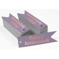 thumbnail image 2 of Inkdotpot Real Rose Gold Foil Happy Retirement Tags Favor Hang Paper Tags 100 Pieces, 2 of 6