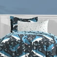 thumbnail image 6 of Dream Factory Sharks Full 7 Piece Comforter Set, Printed Pattern, Polyester, Microfiber, Blue, Child, Unisex, 6 of 18