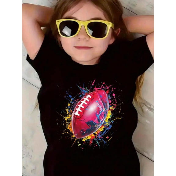 100% Cotton Football - Game Day - Graphic Kid T-Shirt Graphic T-shirts for boys and girls