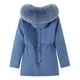thumbnail image 3 of Chaquetas y abrigos casuales con capucha y manga larga para mujer, abrigo con bolsillo y cremallera, chaqueta larga de invierno de algodón con plumón y manga larga para mujer, 3 of 6
