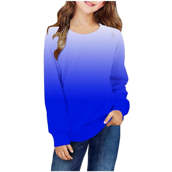 Kids Pullover Crewneck Oversized Sweatshirt Kids Long Sleeve Pullover 1-12 Years