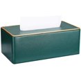 thumbnail image 2 of ZHAOCHENG Caja de cuero para pañuelos Caja para pañuelos cosméticos Dispensador de pañuelos (verde oscuro), 2 of 5