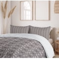 thumbnail image 6 of Ambesonne Floral Duvet Cover Sets, Coffee Tones Flowers Art, 2-King, Pale Taupe and Grey, 6 of 7