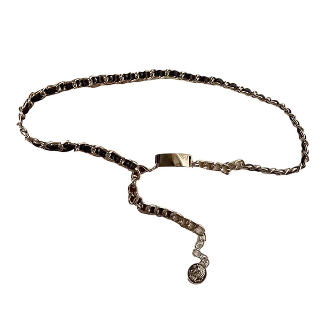 Cinturones de cadena Cinturón de cuero para mujer Cinturón de cadena de metal para vestido de niñas