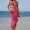 Hot Pink, variant on ZZwxWA Beach Cover Up for Women Boho Skirt Swimsuit with Ruffled Hem Cute Sexy Summer Bikini Bathing Mesh Cover-Up 2 Piece
