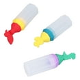 PAOMIAN 3pcs Infant Medicine Feeder Nipple Type Soft Silicone Prevent