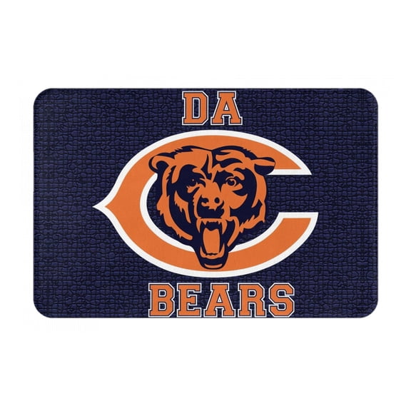 Chicago Football Team Thick Flannel Floor Mat, Non-Skid Dirt Trapper, All-Purpose Indoor Mat for Kitchen, Entryway & Bathroom Mat211