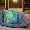 thumbnail image 2 of Sea Marble Print Premium Throw Pillow, 2 of 4