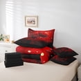 thumbnail image 6 of Castle Fairy Teens Red Rose Bedding Comforter Set,Romantic Flower Queen Bedding Sets, 6 of 8