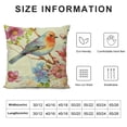 thumbnail image 5 of GOSMITH  Outdoor Bird Decorative Throw Pillowcase, Bird Flower Both Sides Printed Spring Cushion Patio for Home Couch Sofa Decor White, 5 of 5