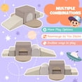 thumbnail image 2 of Soft Foam Playset for Toddlers, Safe SoftZone Single-Tunnel Foam Climber for Kids, Lightweight Indoor Active Play Structure with Slide Stairs and Ramp for Beginner Toddler Climb and Crawl, 2 of 7