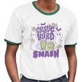 thumbnail image 2 of Graveyard Smash Ringer Tee Shirt Unisex Large White/Kelly Green, 2 of 5