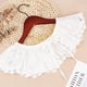 thumbnail image 5 of Cuello desmontable con ribete de encaje bordado blanco para mujer, cuello falso de poliéster, cuello de solapa, cuello tipo chal decorativo, 5 of 9