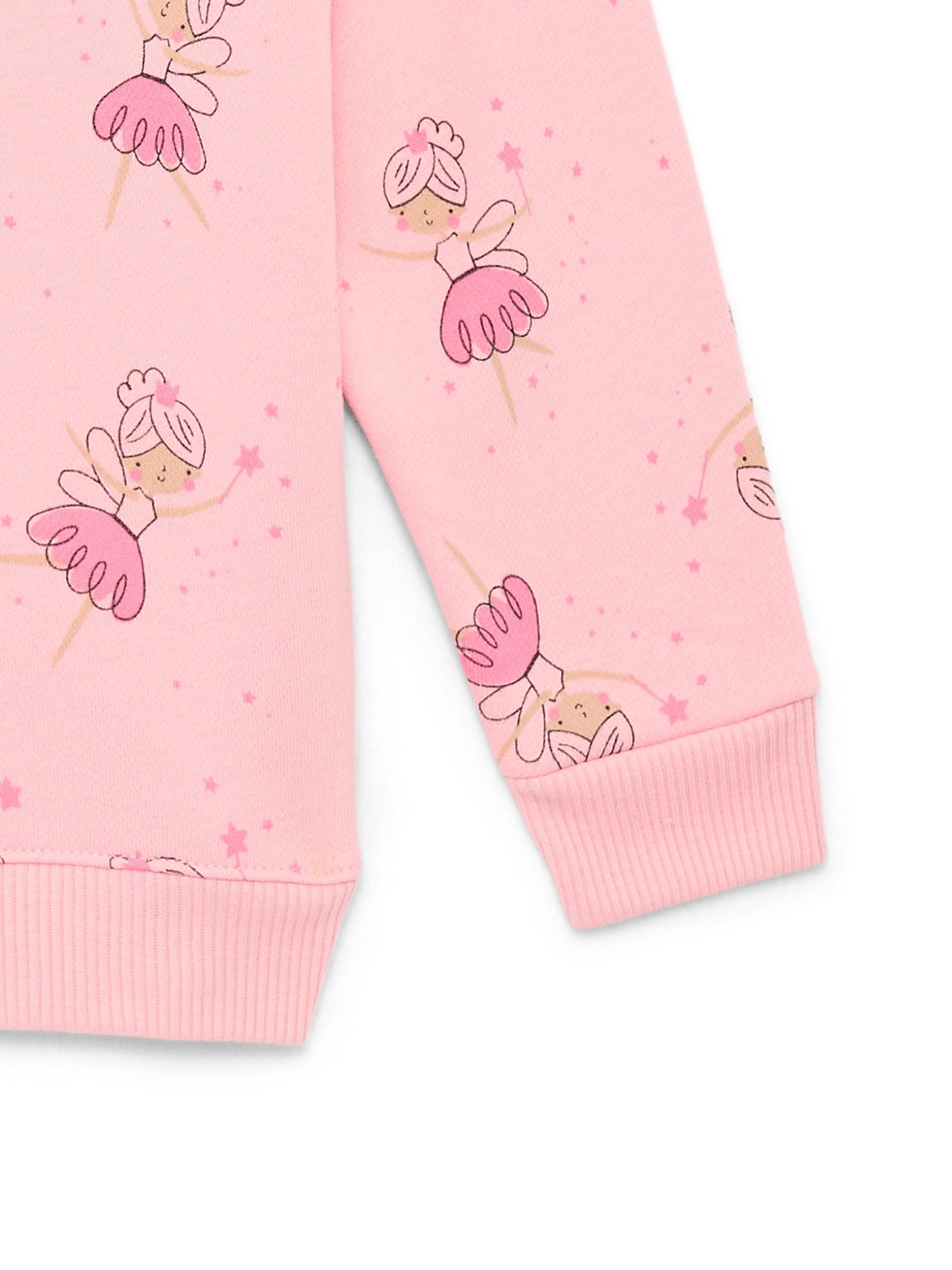 Garanimals Toddler Girl Printed Fleece Sweatshirt with Long Sleeves, Sizes 2T-5T