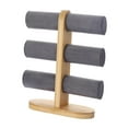 thumbnail image 1 of Expositor de pulseras de terciopelo, soporte organizador para relojes, protección suave y resistente. 235x9x29cm, 1 of 9